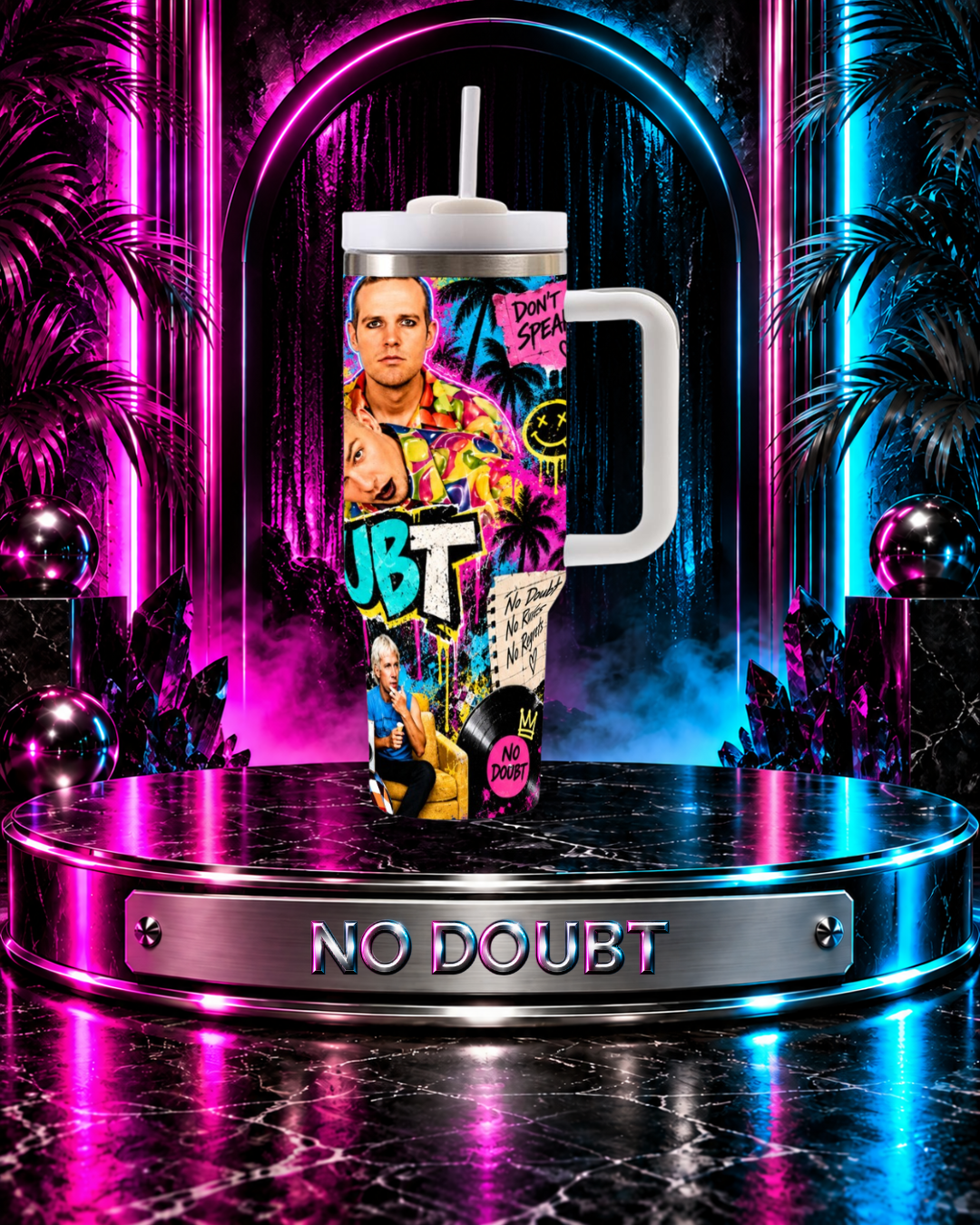 No Doubt — Just A Girl In Technicolor | 40oz Tumbler With Handle