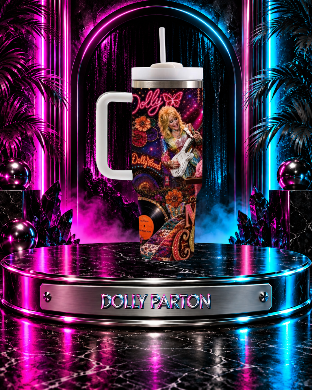 Dolly Parton — A Life Of Many Colors | 40oz Tumbler With Handle