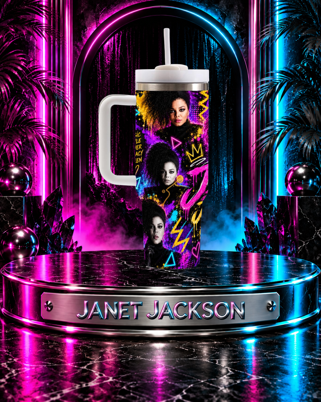 Janet Jackson — Control | 40oz Tumbler With Handle