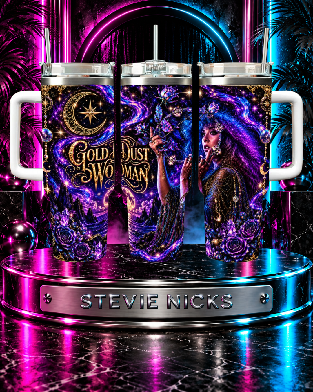 Stevie Nicks — Gold Dust Moon | 40oz Tumbler With Handle