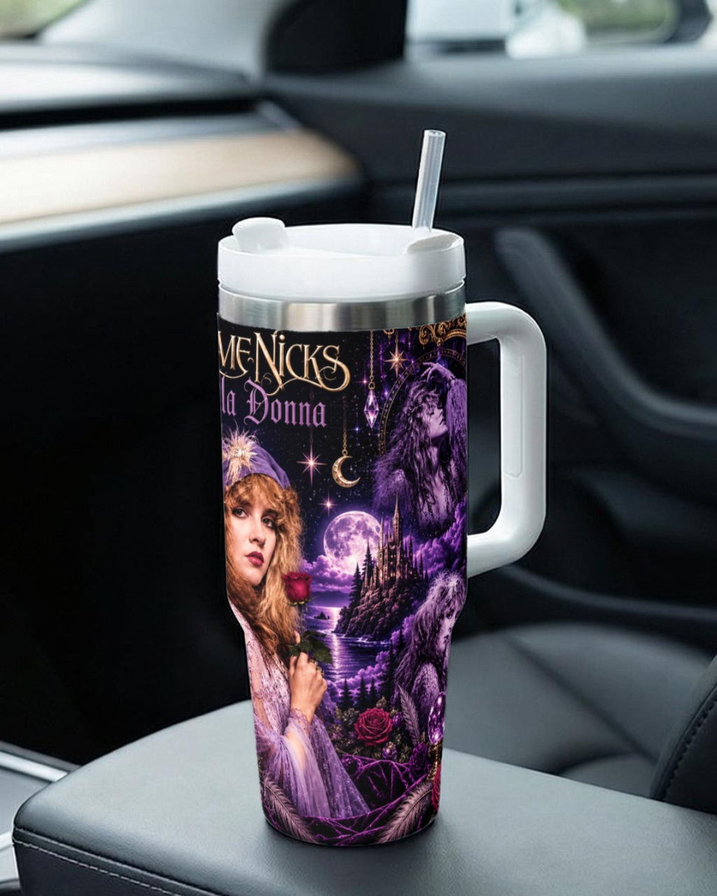 Stevie Nicks — Moonlight & Roses | 40oz Tumbler With Handle