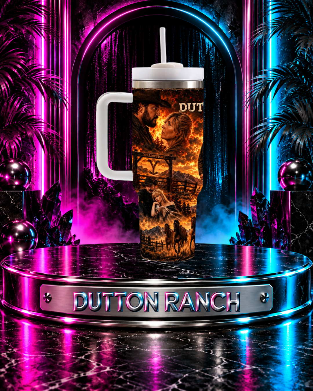Dutton Ranch — Fire & Bloodlines | 40oz Tumbler With Handle