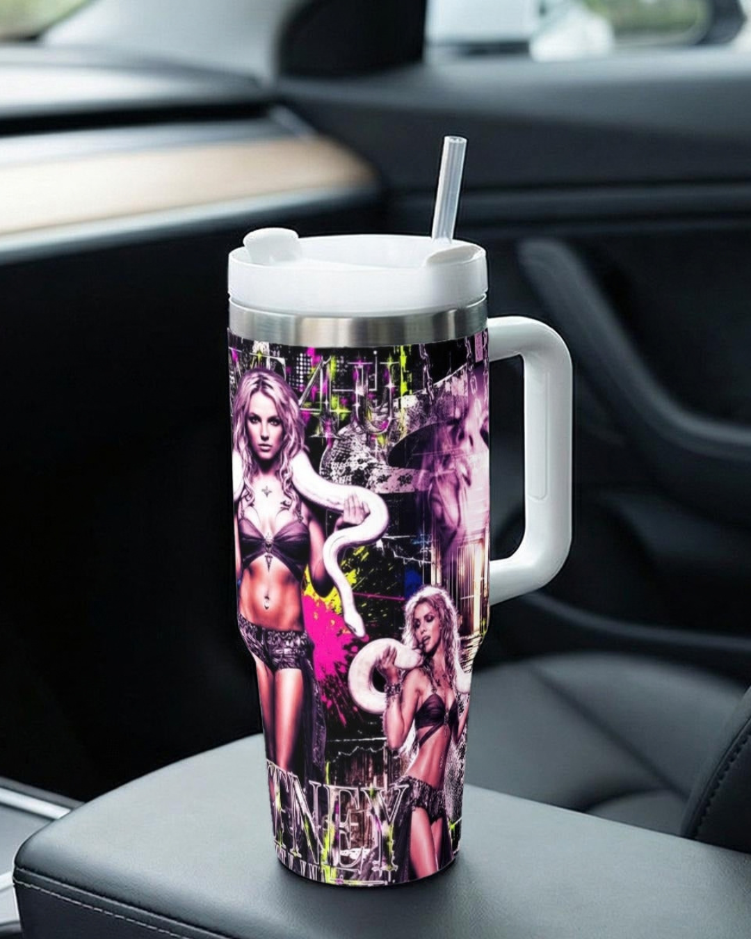 Britney 25th Anniversary – 2001 VMA Snake – Color – 40oz Tumbler