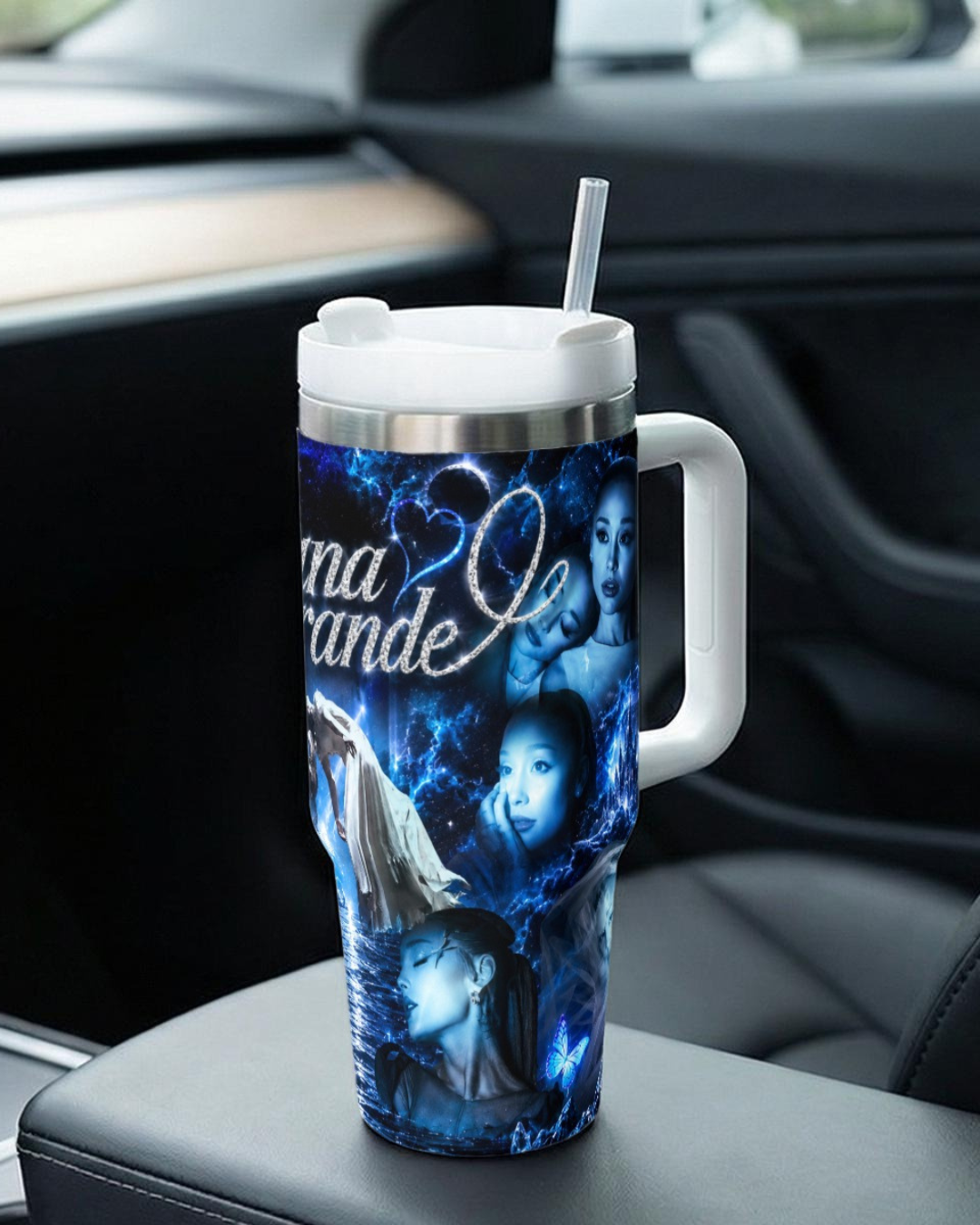 Ariana Grande — Blue Eternal Sunshine | 40oz Tumbler With Handle
