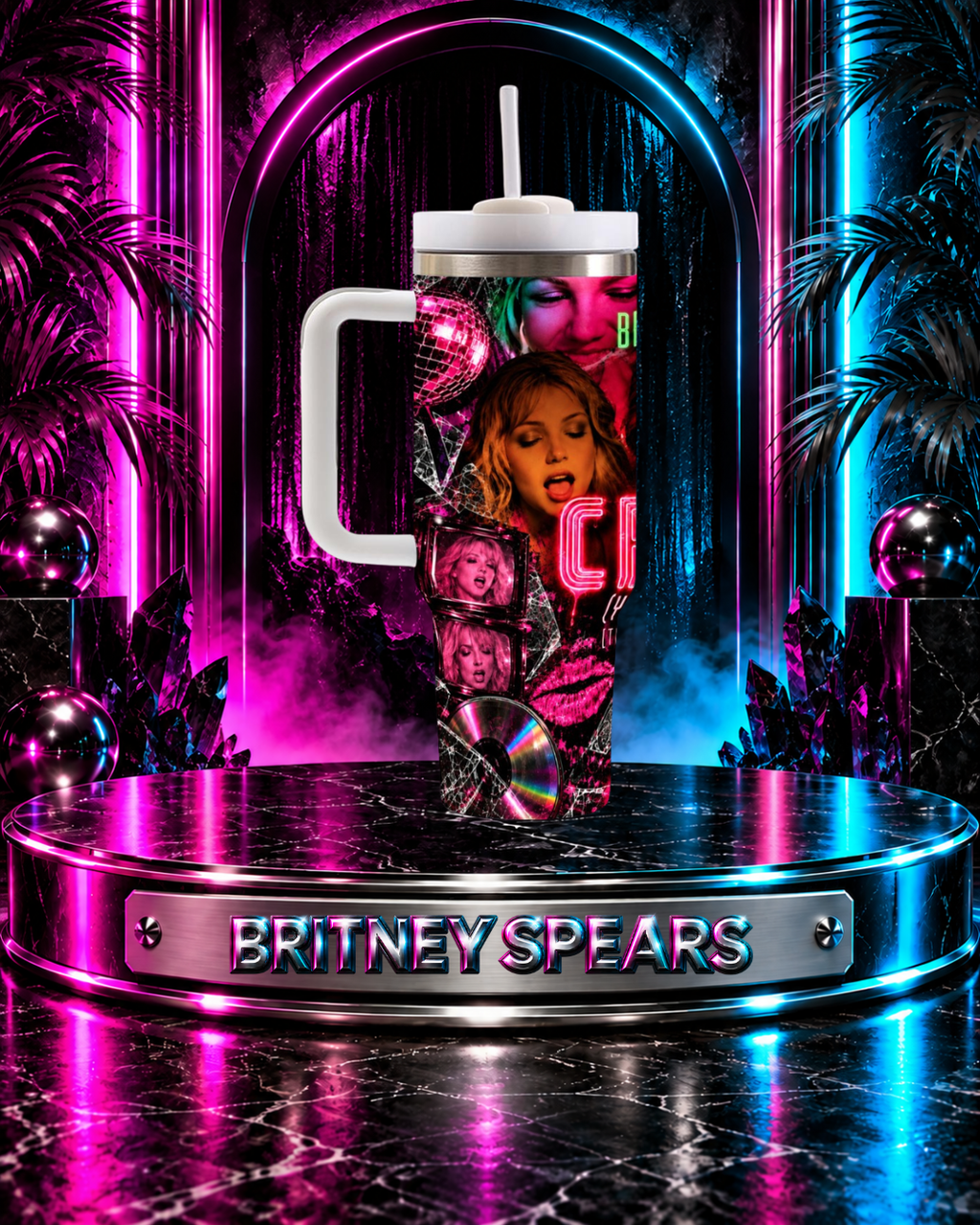 Britney Spears — Crazy Stop Remix | 40oz Tumbler with Handle