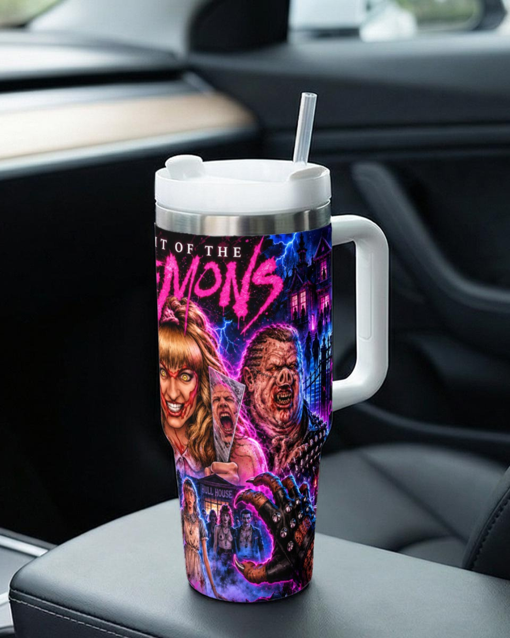 Night Of The Demons — Lipstick Hellfire | 40oz Tumbler With Handle