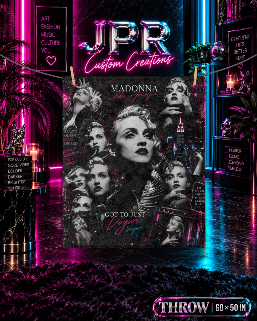 Madonna — Strike a Pose | Velveteen Blanket