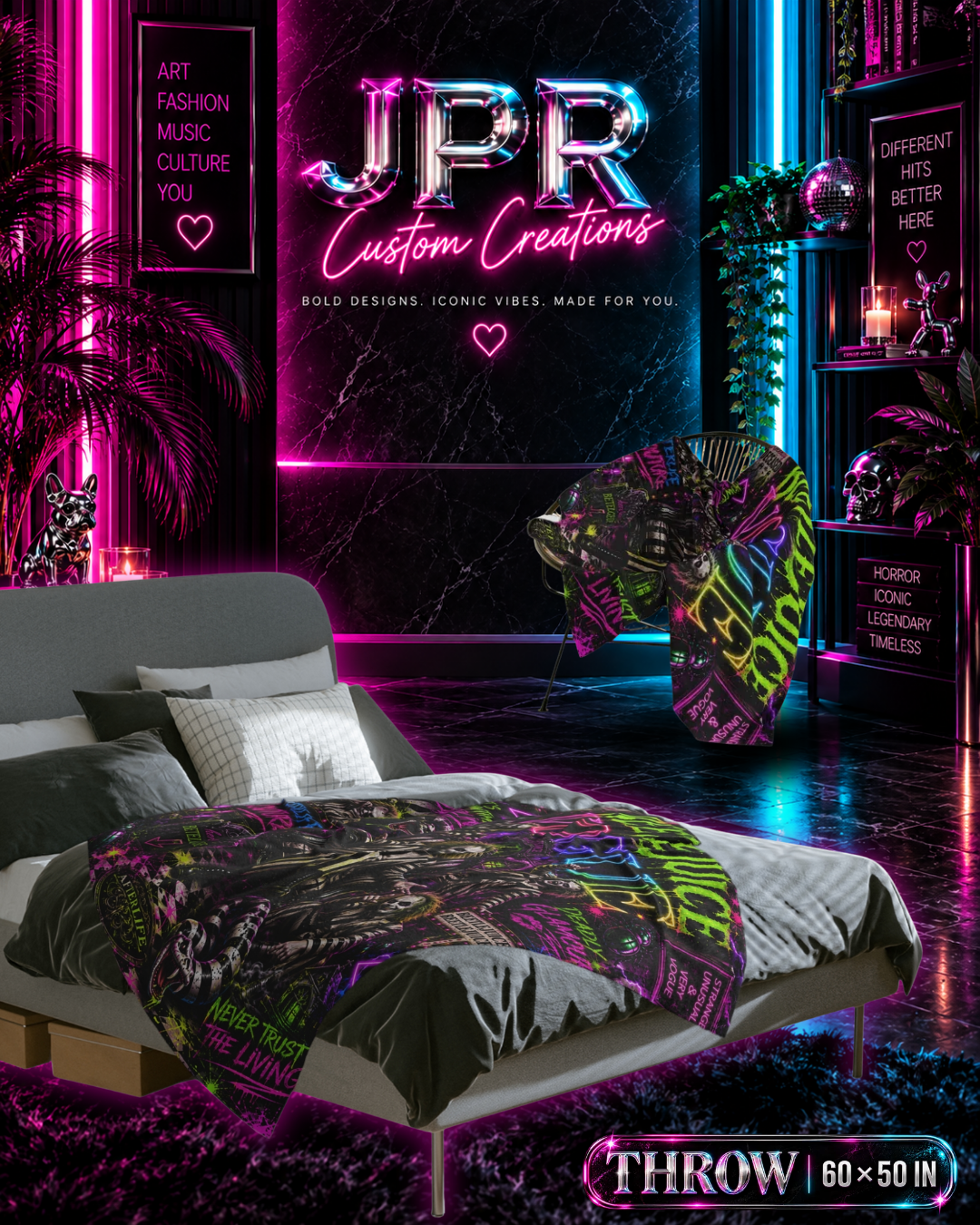 Beetlejuice — Beetlejuice x Vogue | Velveteen Blanket