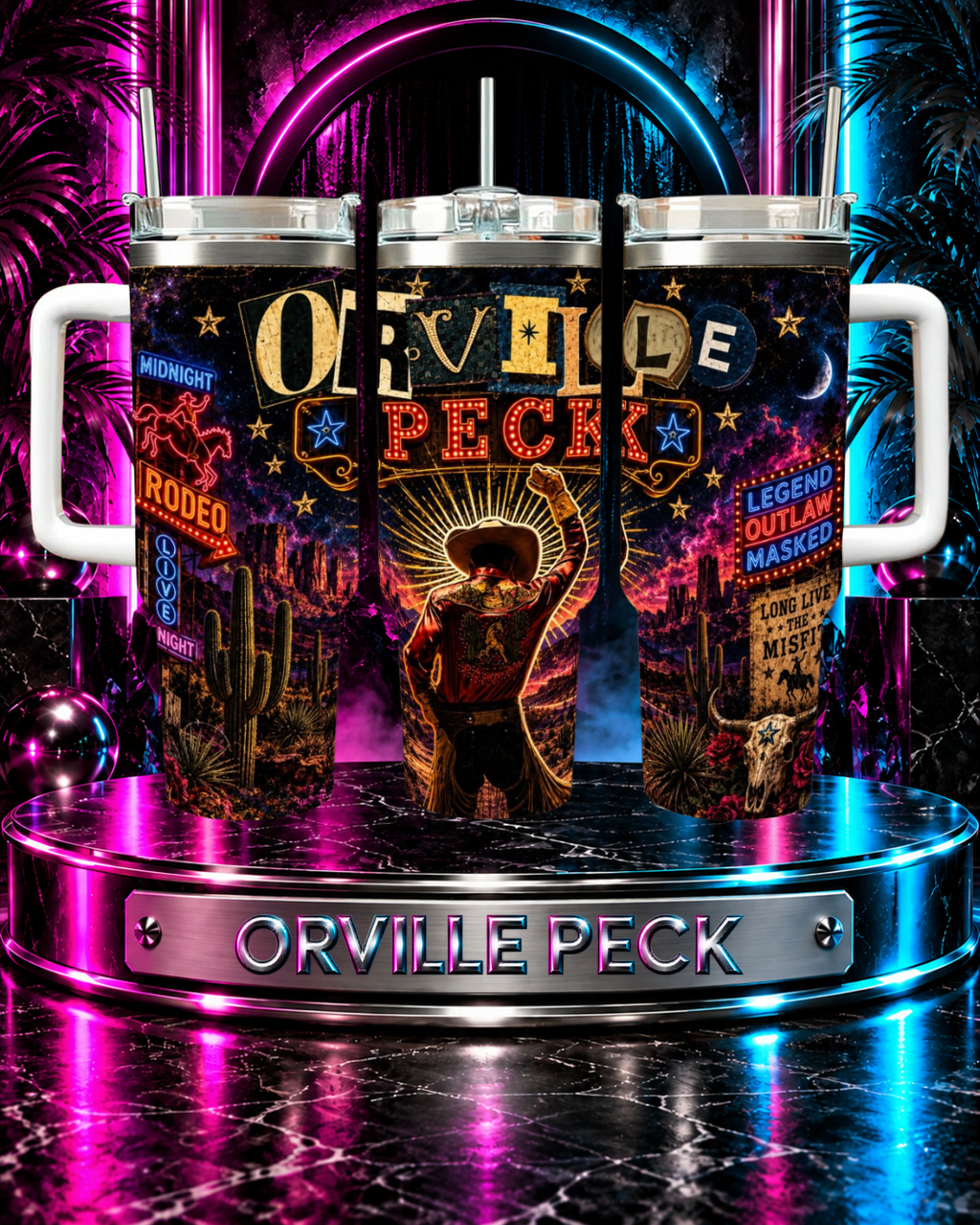 Orville Peck — Long Live The Misfit | 40oz Tumbler With Handle