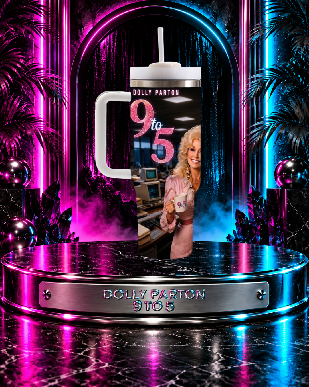 Dolly Parton — 9 to 5 | 40oz Tumbler With Handle