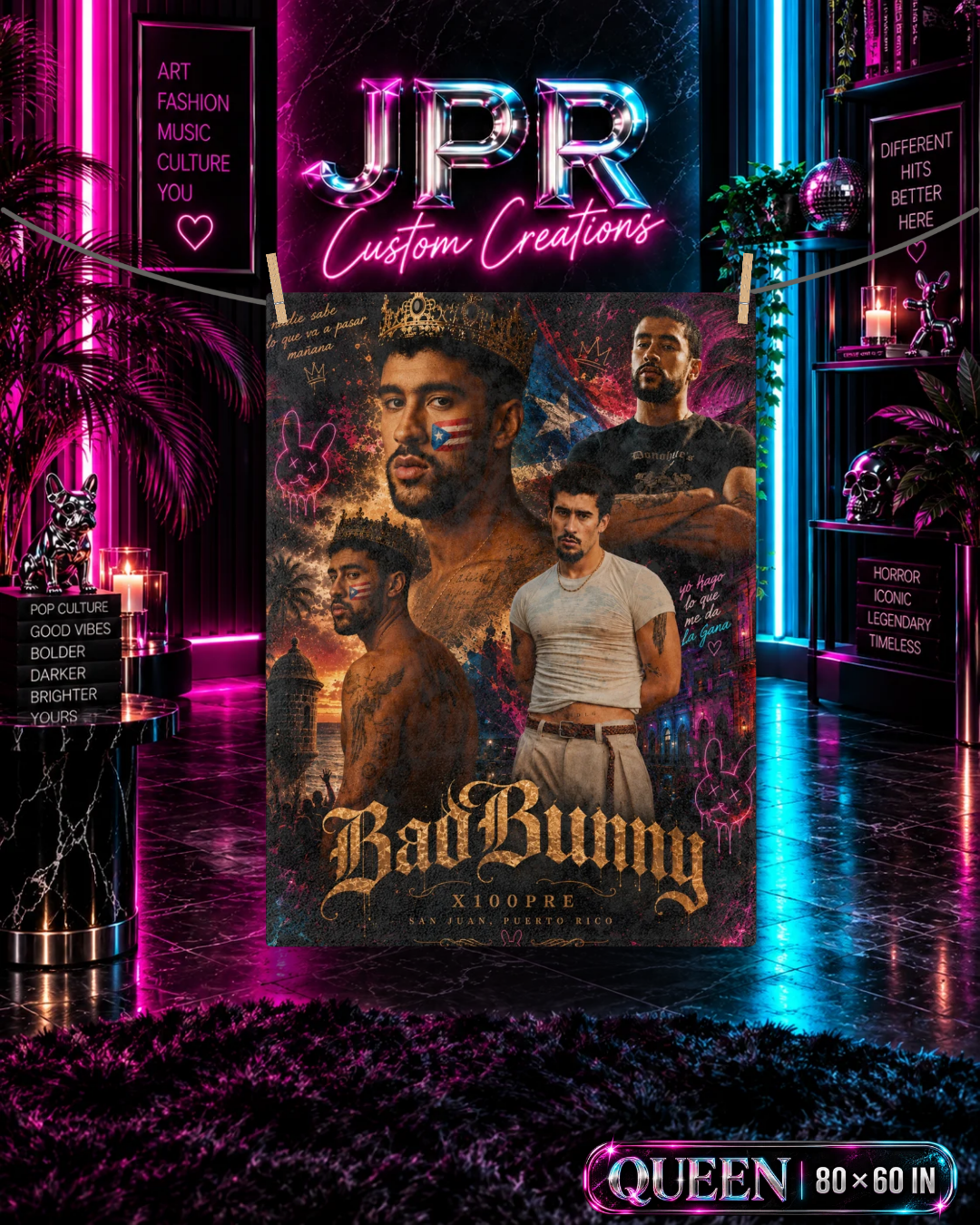 Bad Bunny — King of Puerto Rico | Velveteen Blanket
