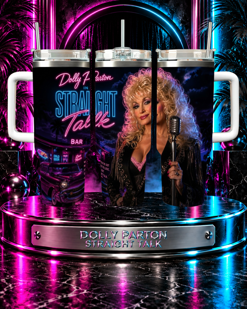 Dolly Parton — Straight Talk | 40oz Tumbler With Handle