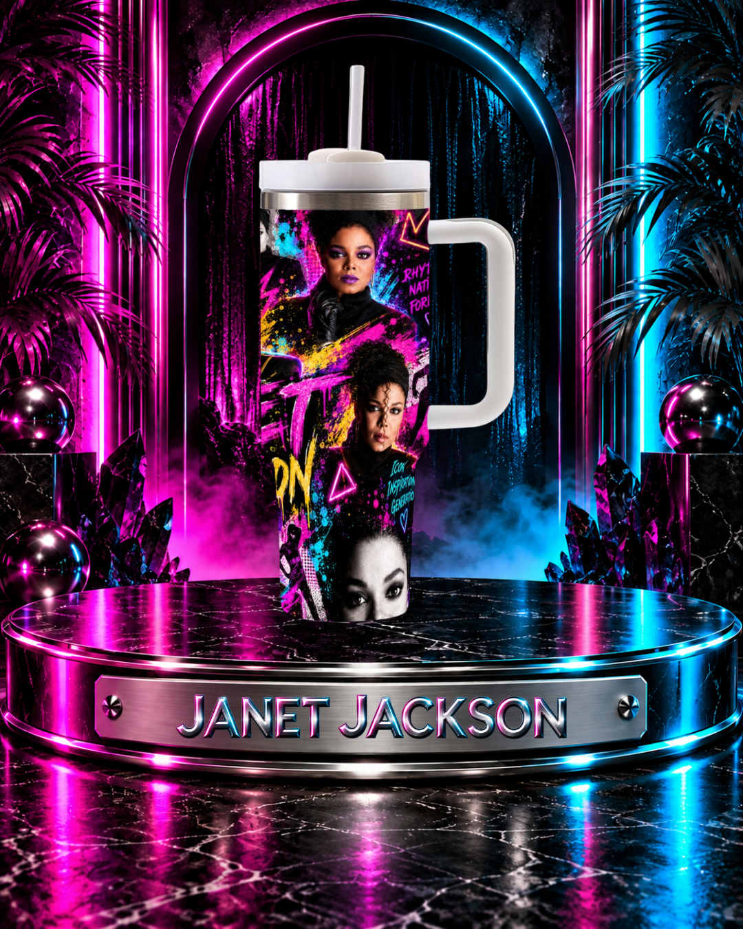 Janet Jackson — Control | 40oz Tumbler With Handle