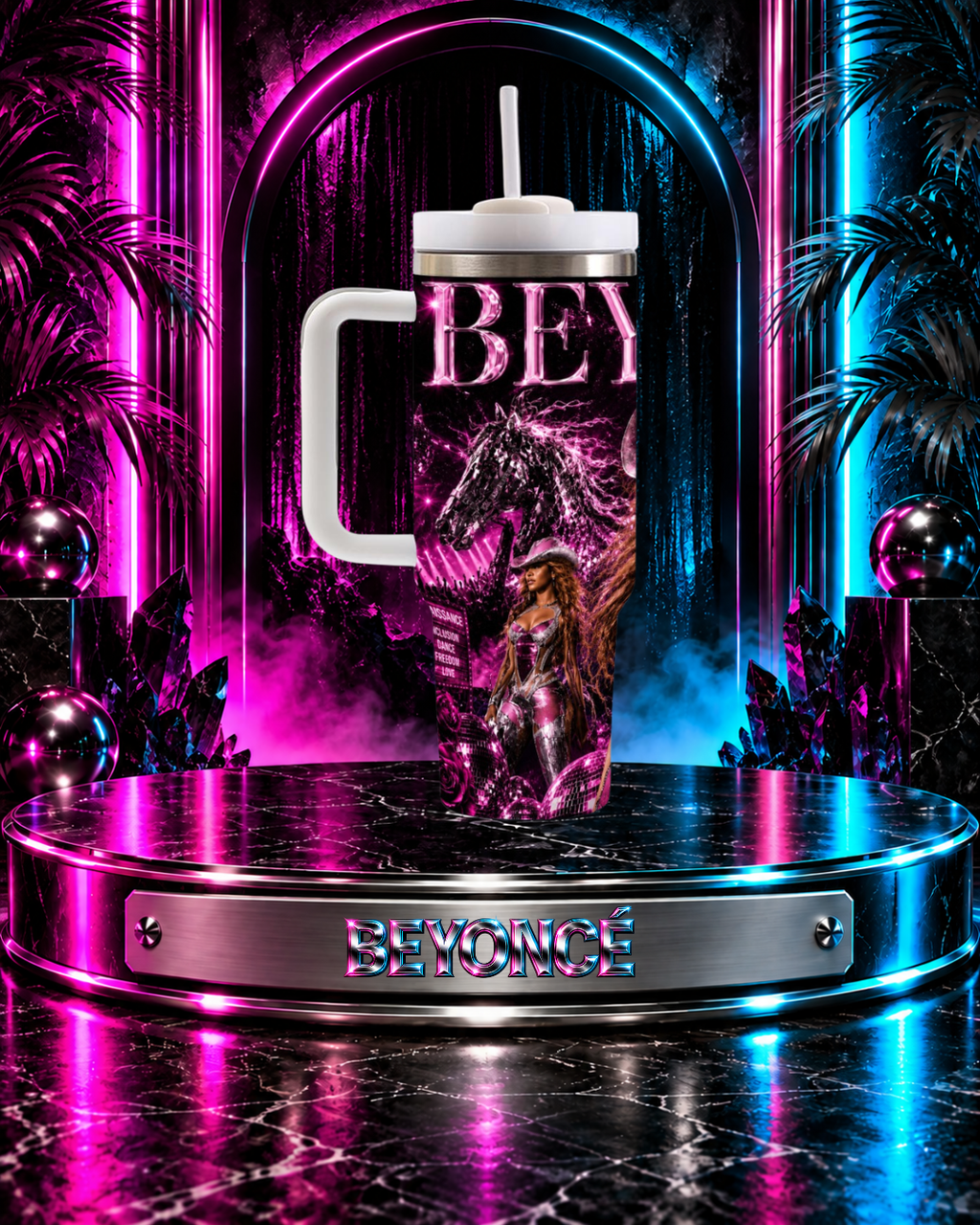 Beyoncé — Pink Renaissance | 40oz Tumbler With Handle