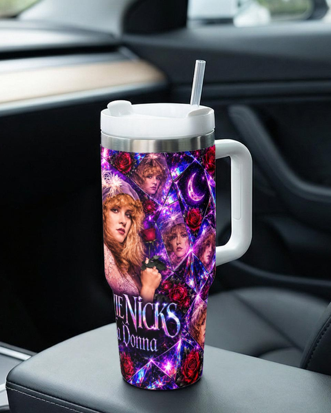 Stevie Nicks — Pink Crystal Visions | 40oz Tumbler With Handle