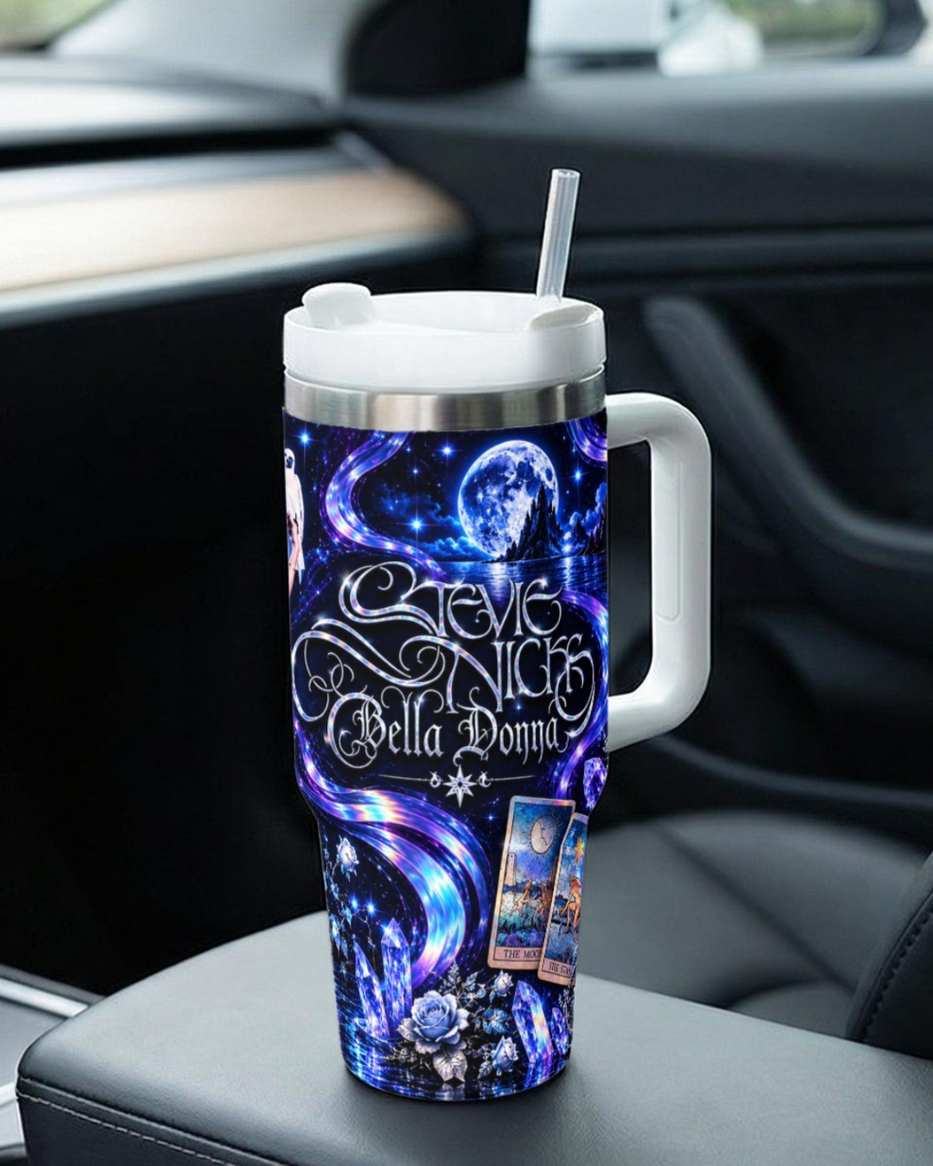 Stevie Nicks — Bella Donna Crystal Tarot | 40oz Tumbler With Handle