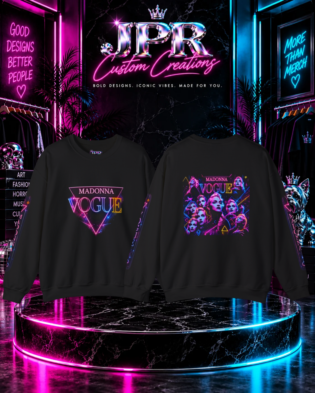 Madonna — Strike A Neon Pose Sweatshirt