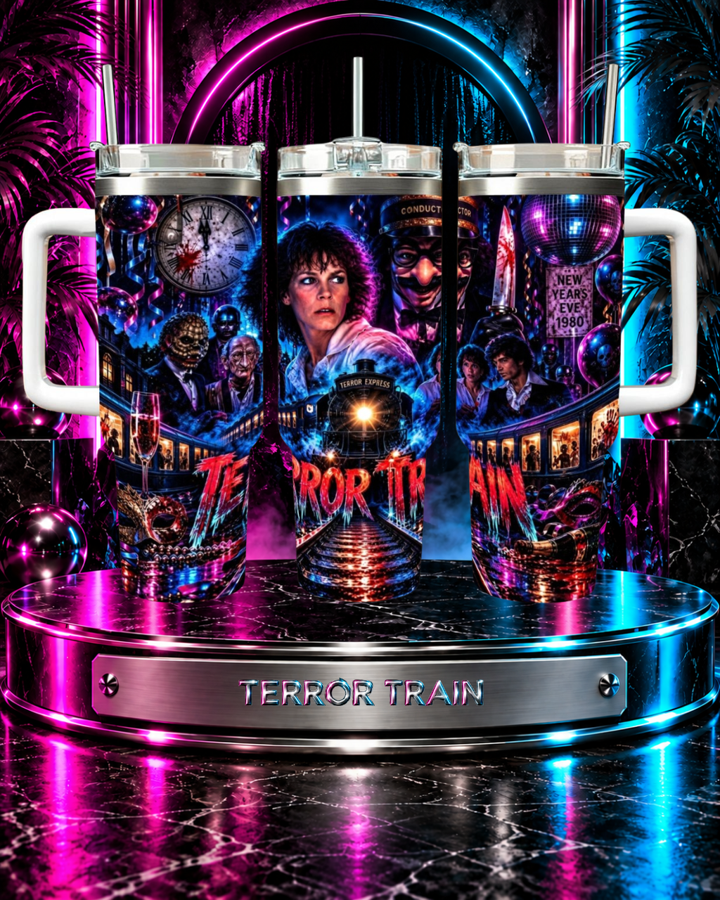 Terror Train — New Year's Eve Massacre | 40oz Tumbler With Handle