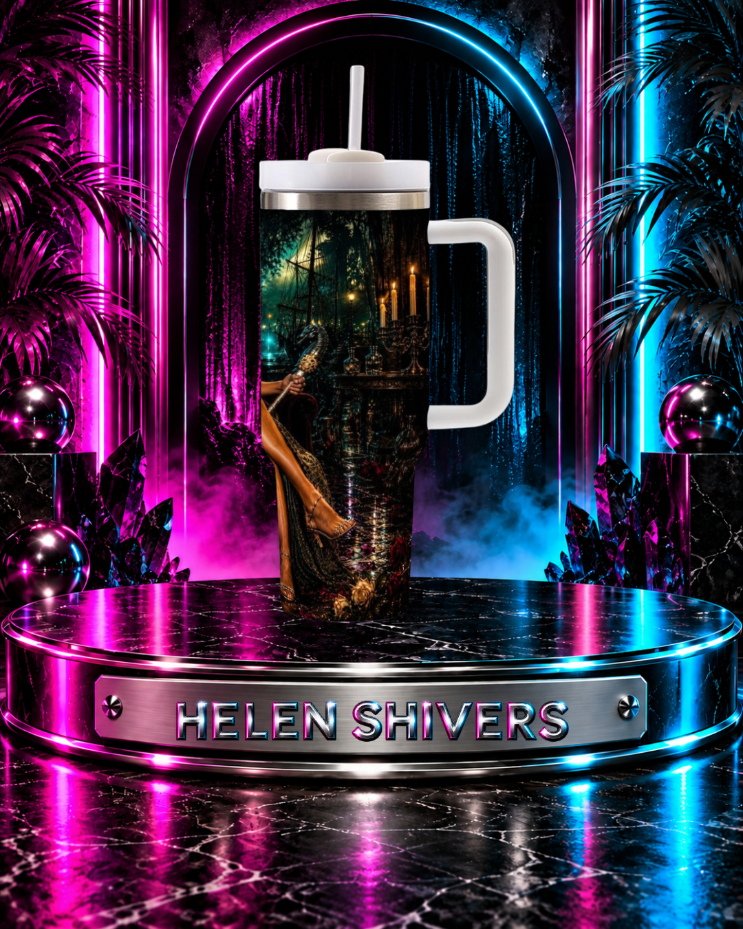Helen Shivers — Croaker Queen | 40oz Tumbler With Handle